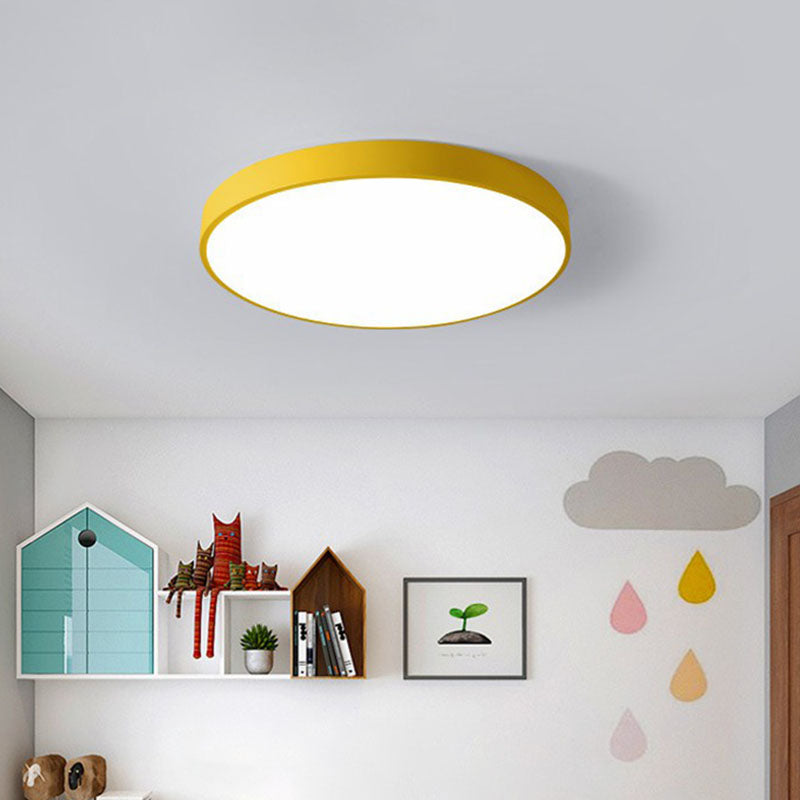 Minimalistische Macaron inbouw LED-lamp rond plafondarmatuur met acrylkap