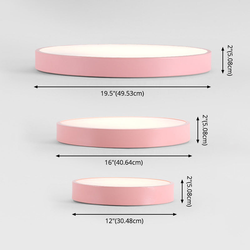 Minimalistische Macaron inbouw LED-lamp rond plafondarmatuur met acrylkap