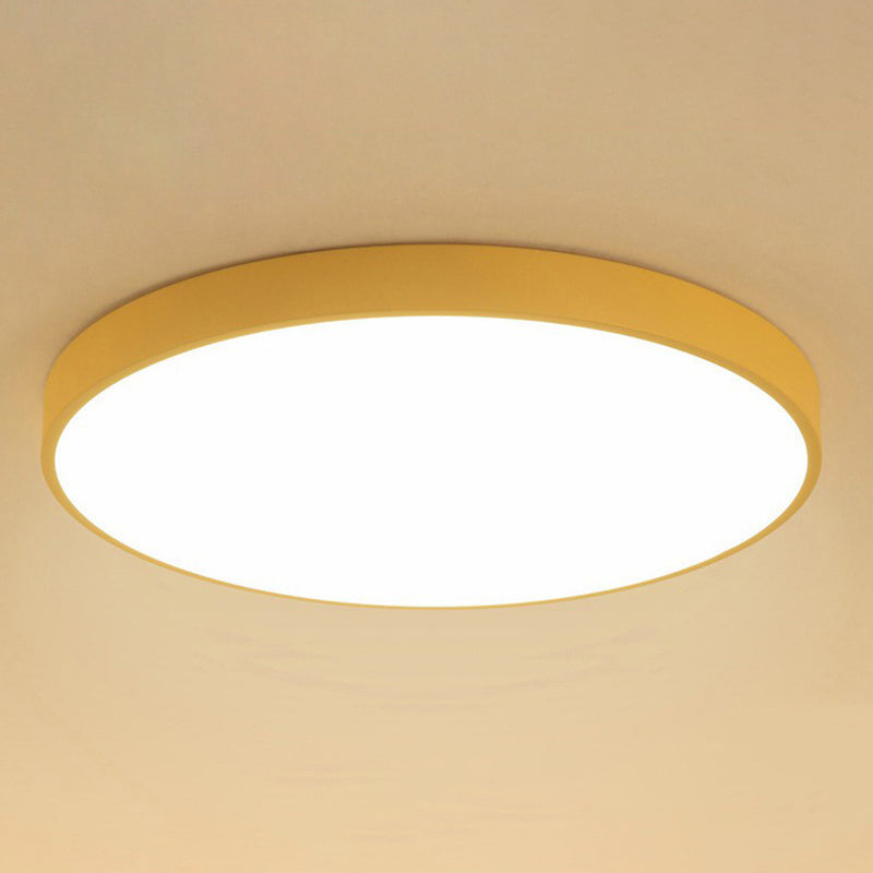 Minimalistische Macaron inbouw LED-lamp rond plafondarmatuur met acrylkap