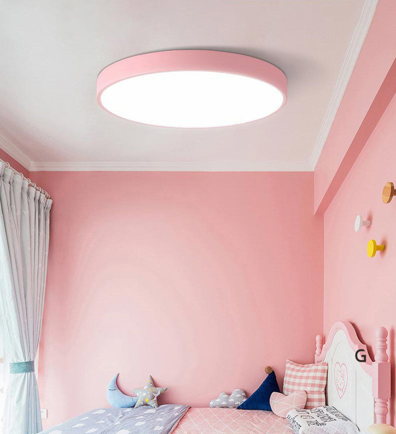 Minimalistische Macaron inbouw LED-lamp rond plafondarmatuur met acrylkap