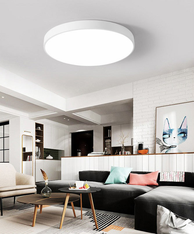 Minimalistische Macaron inbouw LED-lamp rond plafondarmatuur met acrylkap