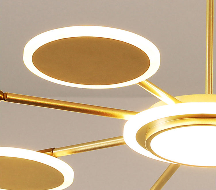 Lampadario a sospensione del metallo post-moderno Lampada a LED LED ROURO per soggiorno