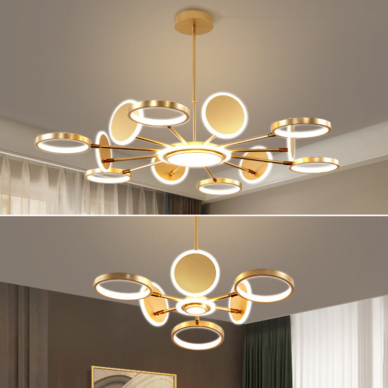 Lampadario a sospensione del metallo post-moderno Lampada a LED LED ROURO per soggiorno