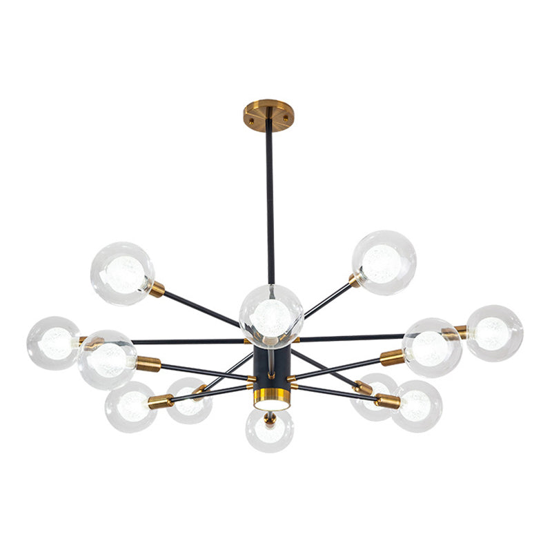 12 lámpara de vaso claro lámpara de lámpara minimalista accesorio de iluminación de lámpara de lámpara en negro