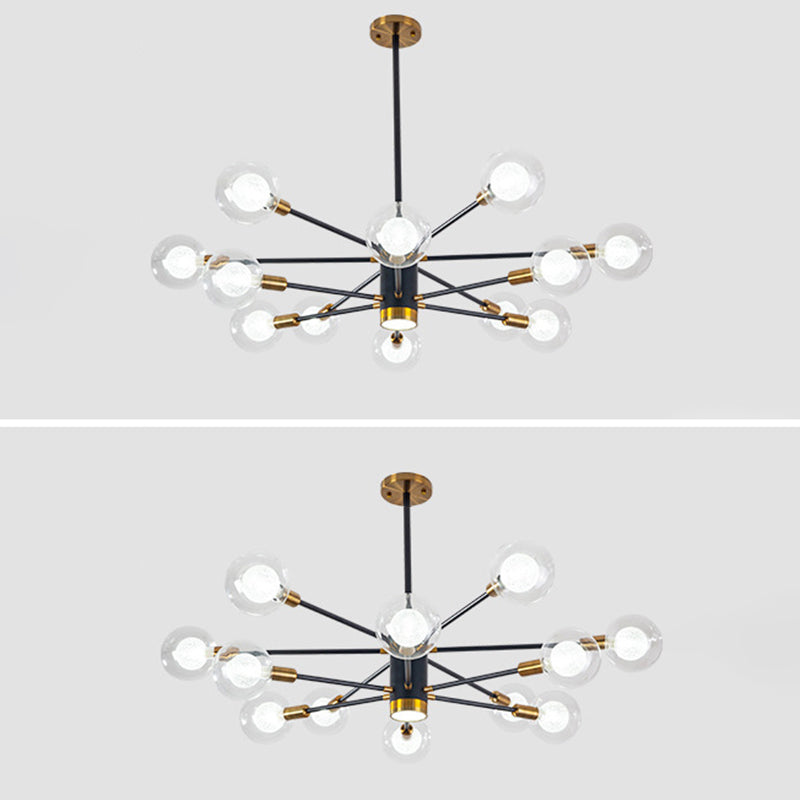 12 lámpara de vaso claro lámpara de lámpara minimalista accesorio de iluminación de lámpara de lámpara en negro