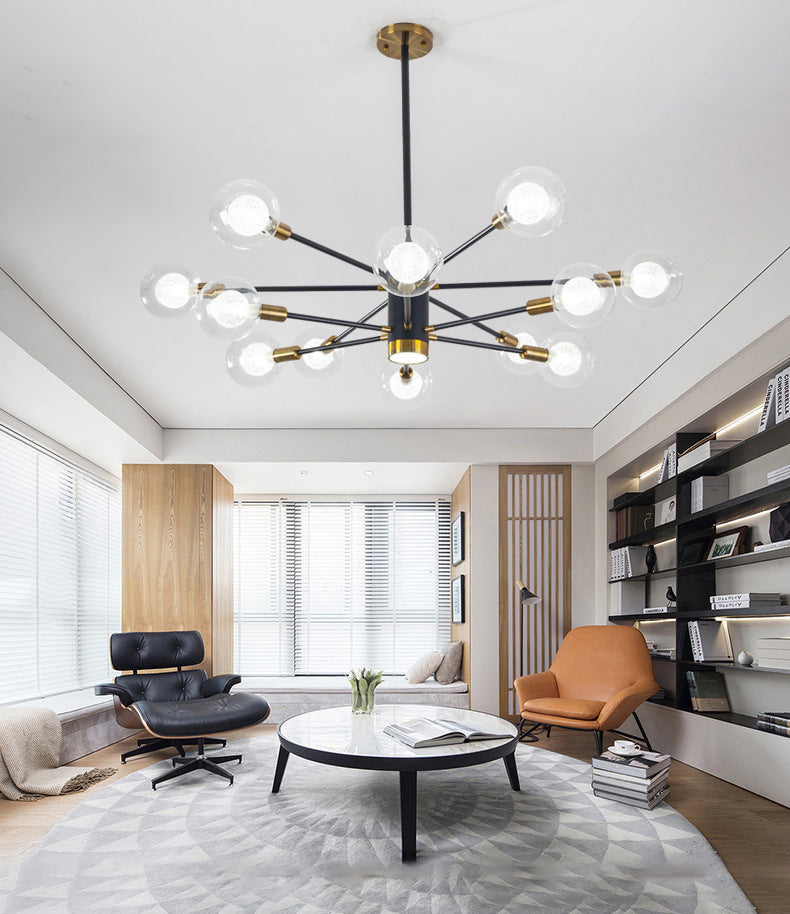 12 lámpara de vaso claro lámpara de lámpara minimalista accesorio de iluminación de lámpara de lámpara en negro