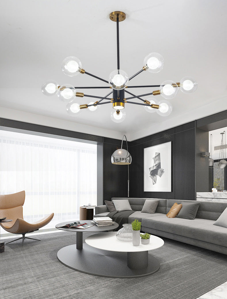 12 lámpara de vaso claro lámpara de lámpara minimalista accesorio de iluminación de lámpara de lámpara en negro