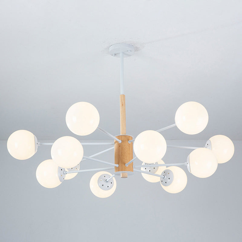 Lampada lampadina rotonda in vetro Stile minimalista 12 Lumo bianco Lampone a sospensione