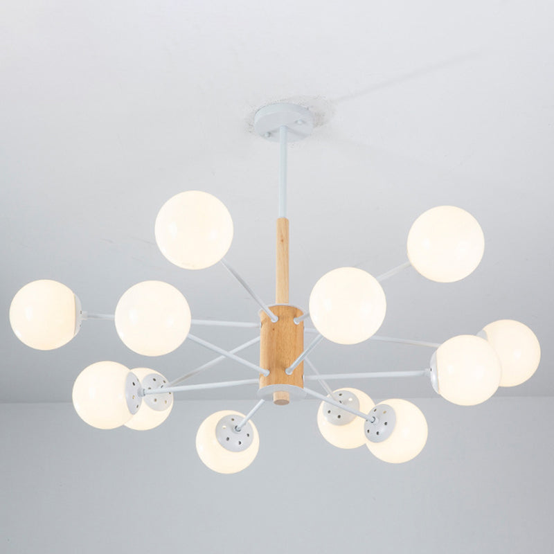 Lampada lampadina rotonda in vetro Stile minimalista 12 Lumo bianco Lampone a sospensione