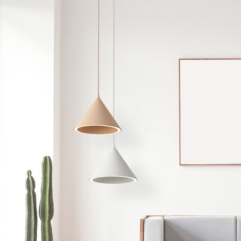 Makaroon -Mini -Anhänger -Leuchten -Leuchten -Aluminiumkegelform -Pendellampe zum Dinging -Tisch