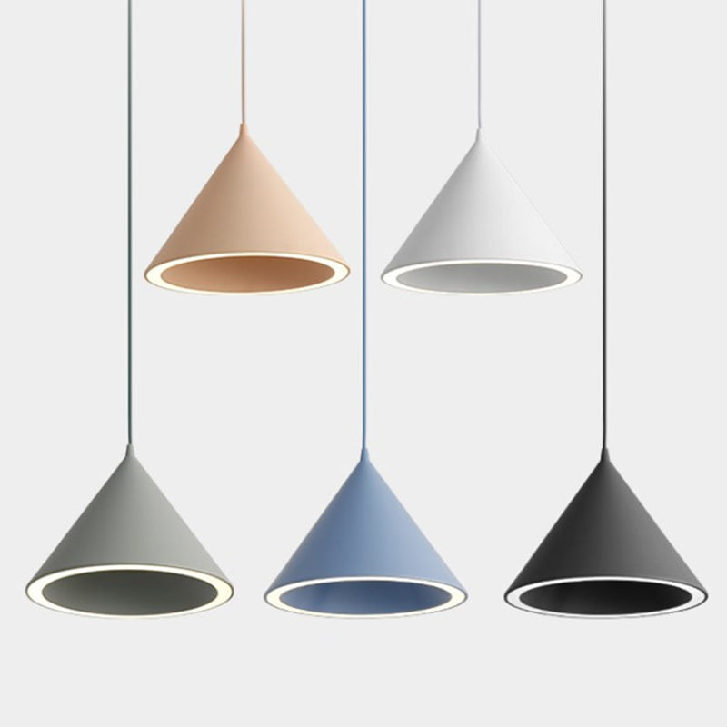 Makaroon -Mini -Anhänger -Leuchten -Leuchten -Aluminiumkegelform -Pendellampe zum Dinging -Tisch