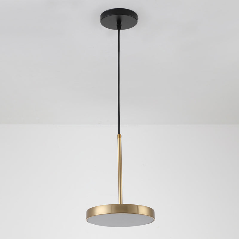 Nordic Simple Hanging Ceiling Light Circular Metal LED Hanging Light Fixtures for Restaurant