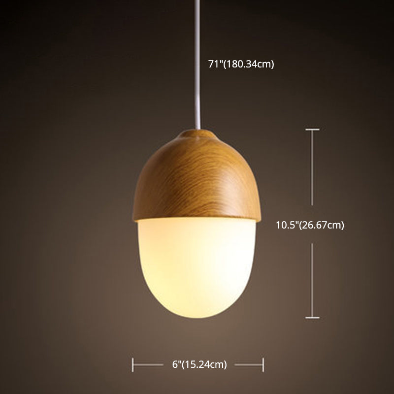 1 luces colgantes de forma especial ligera nueces creativas mini lámpara colgante en sombra de vidrio