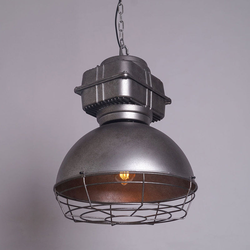 Retro mijnlicht lichtvormige metalen verlichting armatuur 16 "brede industriële stijl enkele lamp suspensielamp met verstelbare hangende ketting