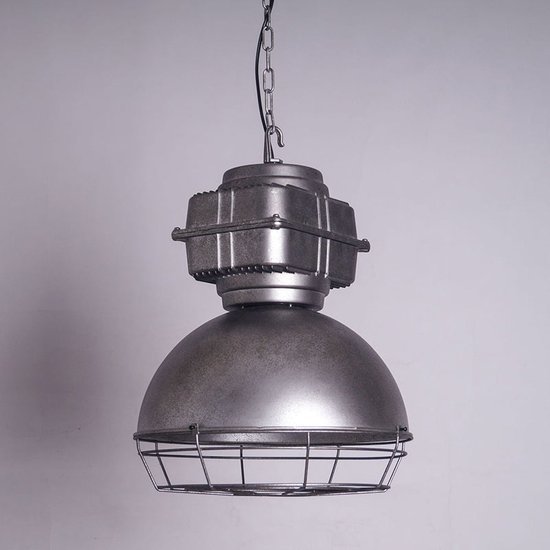 Retro mijnlicht lichtvormige metalen verlichting armatuur 16 "brede industriële stijl enkele lamp suspensielamp met verstelbare hangende ketting