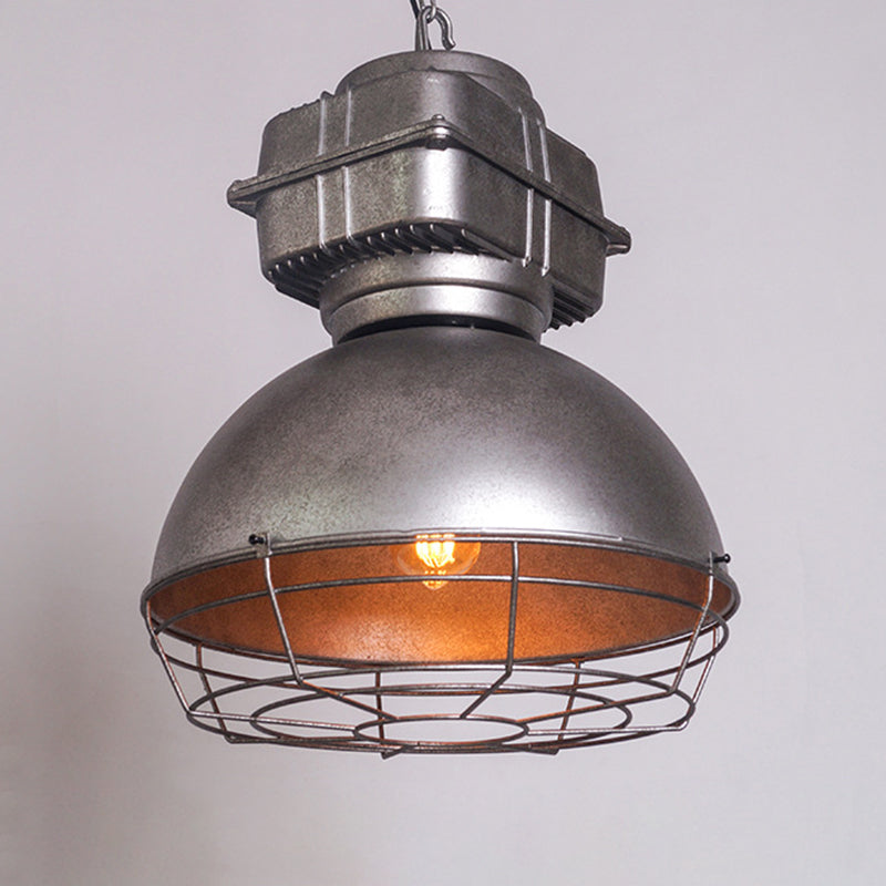 Retro mijnlicht lichtvormige metalen verlichting armatuur 16 "brede industriële stijl enkele lamp suspensielamp met verstelbare hangende ketting