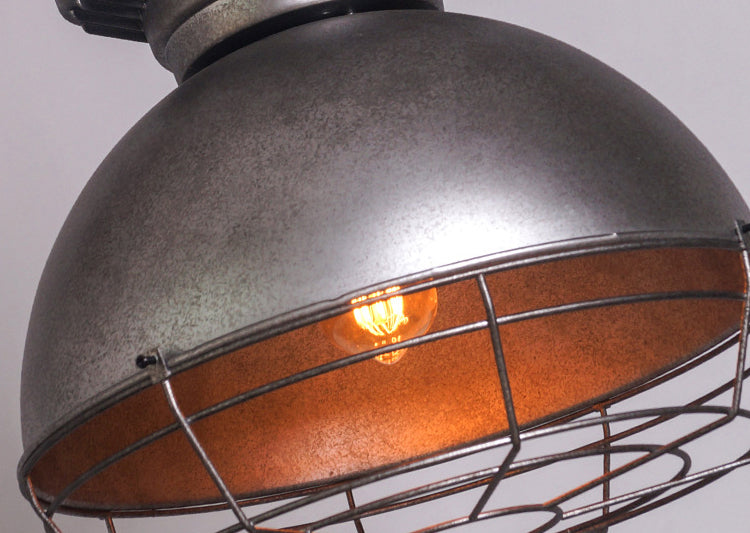 Retro mijnlicht lichtvormige metalen verlichting armatuur 16 "brede industriële stijl enkele lamp suspensielamp met verstelbare hangende ketting