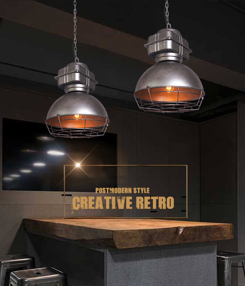 Retro mijnlicht lichtvormige metalen verlichting armatuur 16 "brede industriële stijl enkele lamp suspensielamp met verstelbare hangende ketting