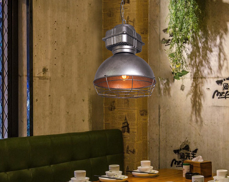 Retro mijnlicht lichtvormige metalen verlichting armatuur 16 "brede industriële stijl enkele lamp suspensielamp met verstelbare hangende ketting