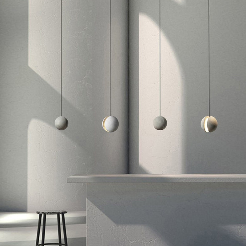 Globe Cement Anhänger Beleuchtung Minimalist Grey Down Mini Anhänger für das Restaurant