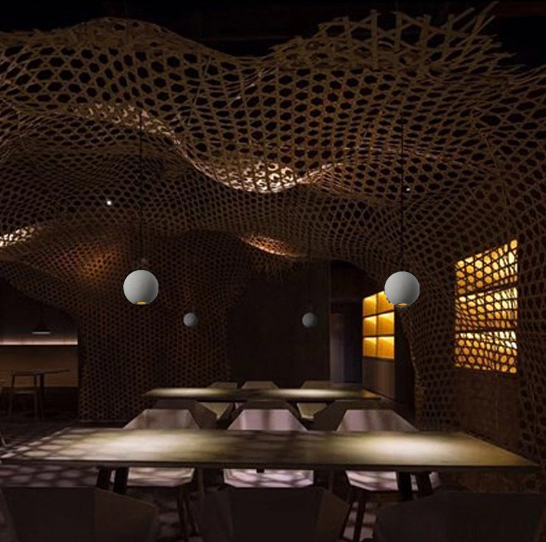 Globe Cement Anhänger Beleuchtung Minimalist Grey Down Mini Anhänger für das Restaurant