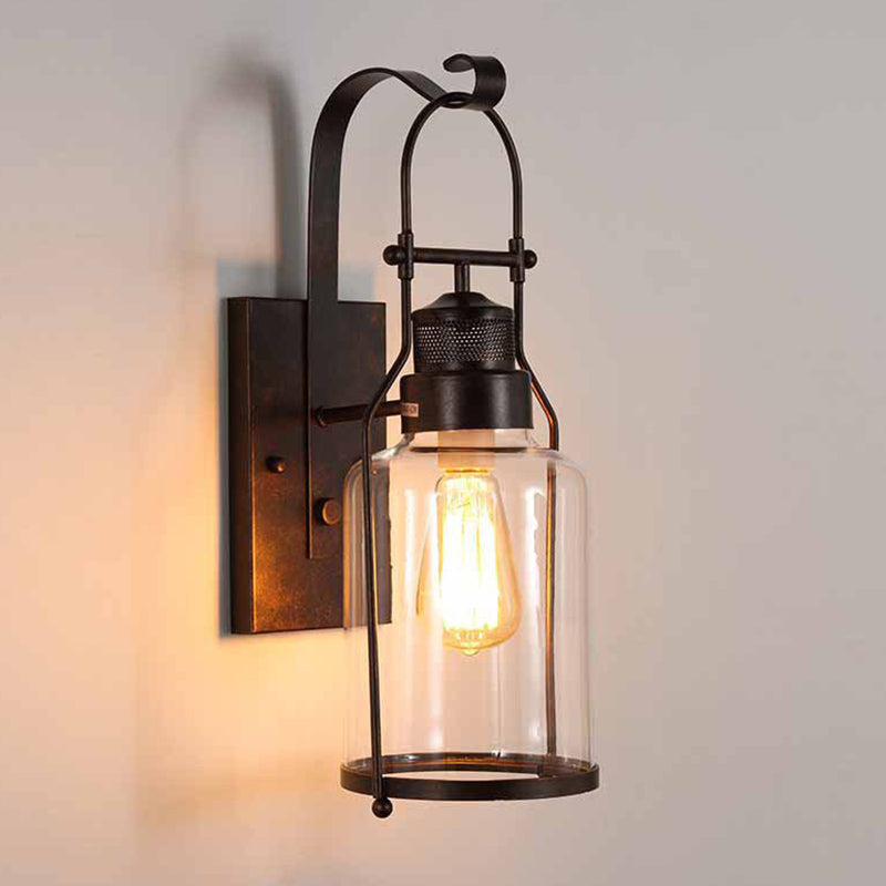 Vintage Industrieflasche Wandmontage Lichter Glas Flush Mount Montage Wandleuchte für Cafésgeschäft