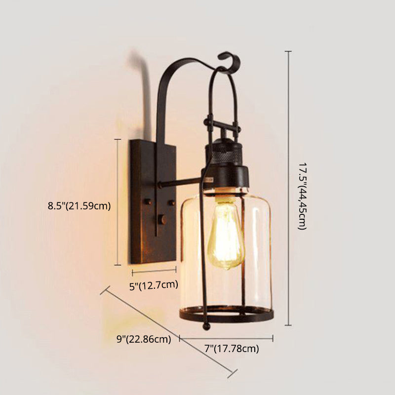 Vintage Industrieflasche Wandmontage Lichter Glas Flush Mount Montage Wandleuchte für Cafésgeschäft