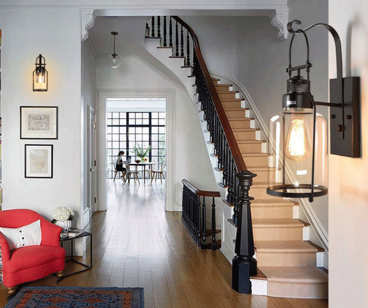 Vintage Industrieflasche Wandmontage Lichter Glas Flush Mount Montage Wandleuchte für Cafésgeschäft