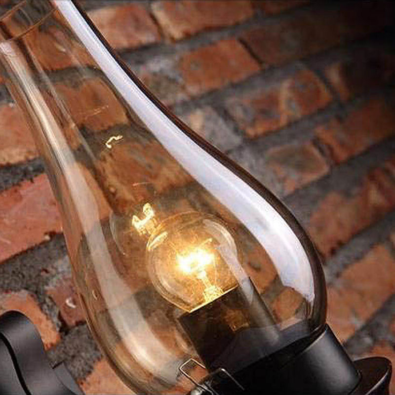 Vintage Industrial Vase Wall Sconce Lighting Glass Wall Mounted Light Fixture for Bedroom