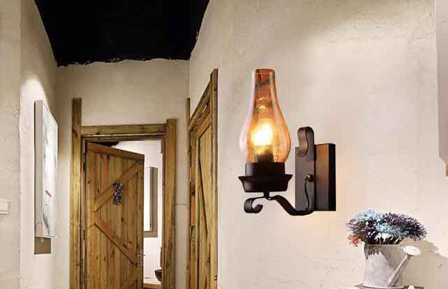 Vintage Industrielle Vase Wandleuchte Beleuchtungsglas Wandmontage Leuchte für Schlafzimmer