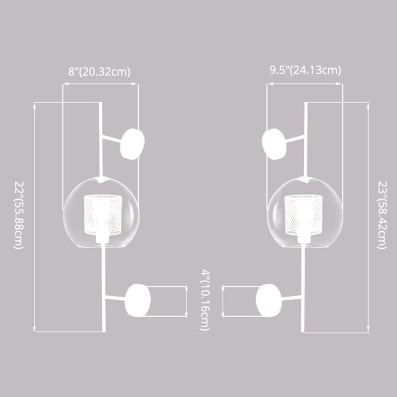 Vintage industrielle geometrische Wandmontage mit Beleuchtungsglaswandhalterung für Wohnzimmer