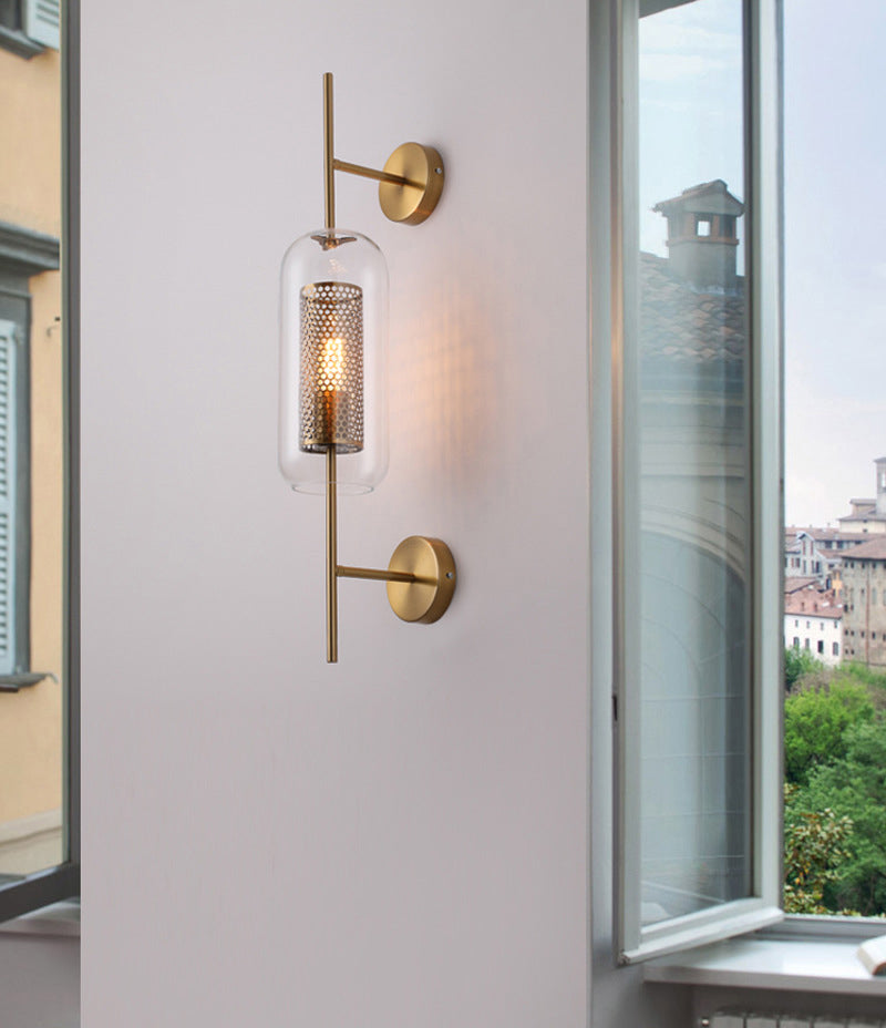 Vintage industrielle geometrische Wandmontage mit Beleuchtungsglaswandhalterung für Wohnzimmer