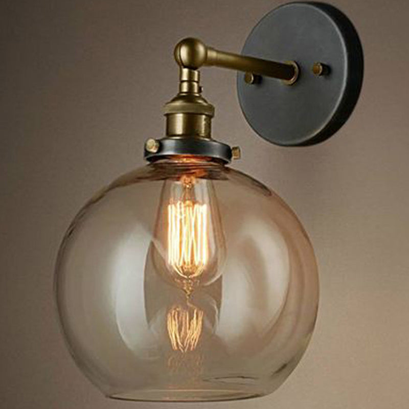 Lightpide a parete geometrica industriale vintage Lampada montata a parete per vetro per il letto