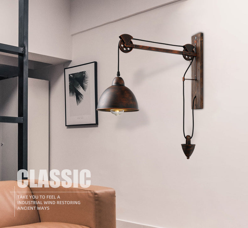 Retro Industrial Style Dome Schatten Wandmontage Lichter Metallic Wall Montage Lampe für Bar