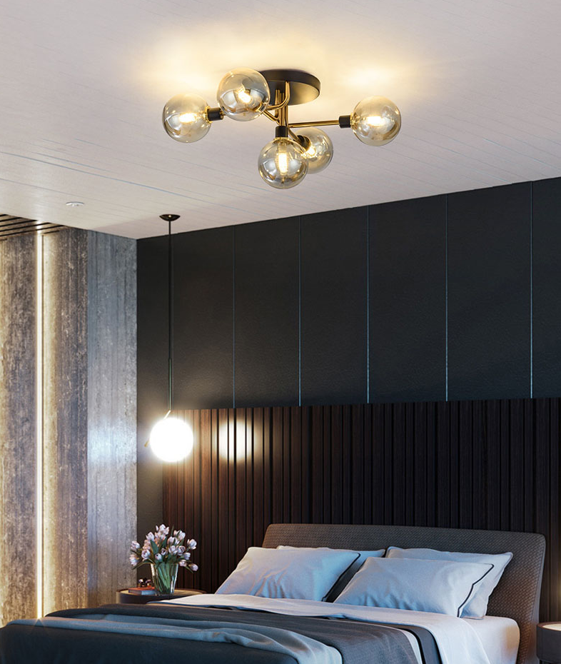 Nordic Luxury Flush Mount Illuminazione Illuminazione Creative Round Flush Mount Plafoniera per Camera da letto