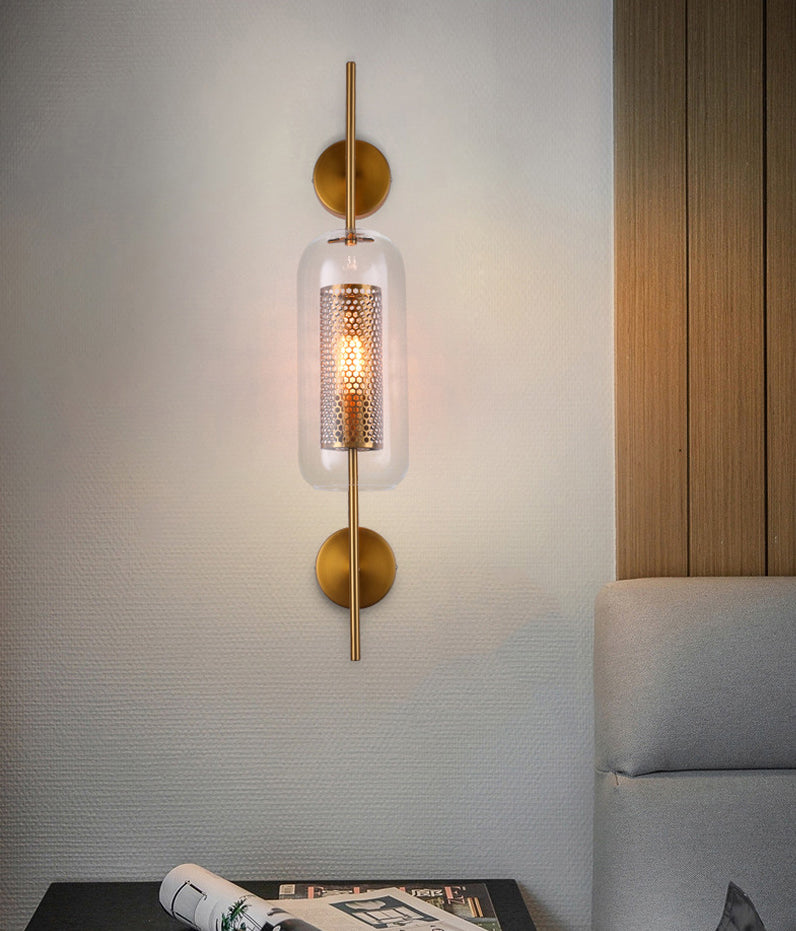 Vintage industrielle geometrische Wandmontage mit Beleuchtungsglaswandhalterung für Wohnzimmer