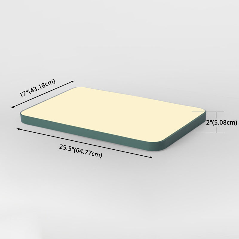 Quadrangle Flush Mount Fixture Macaron Style Metal Living Room LED Ceiling Light