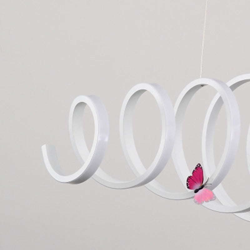 Weiße Acryl-federförmige LED-Kronleuchter Licht zeitgenössischer Minimalismus-Esszimmer Beleuchtung