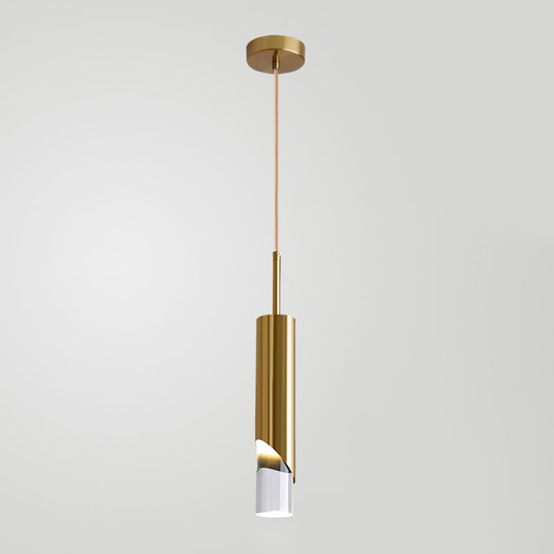 LED Mini Cilindri a cilindri Lighting Forma lampada a soffitto in metallo in tonalità acrilica trasparente