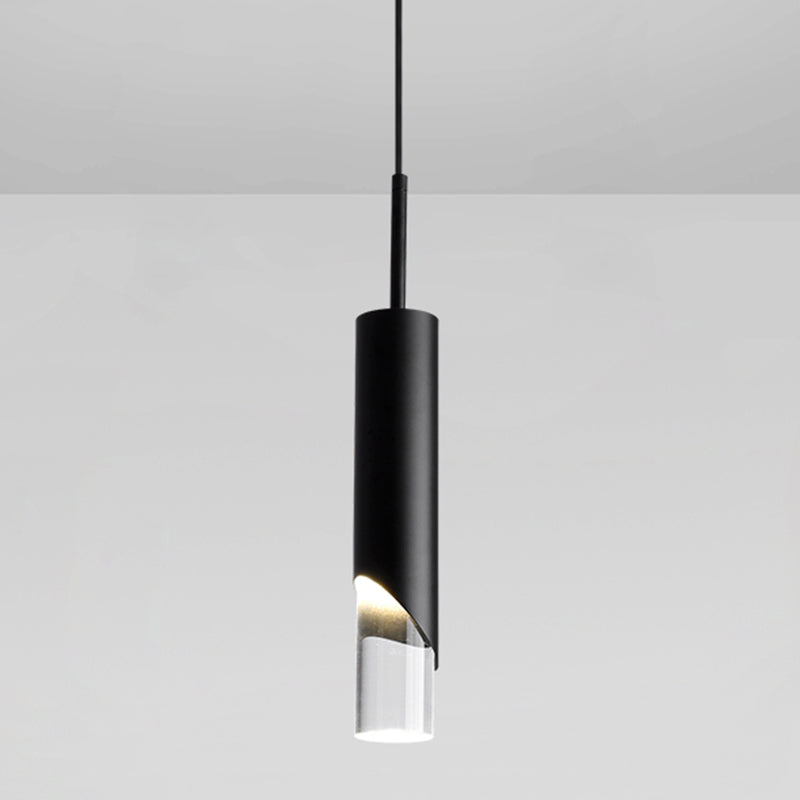 LED Mini Cilindri a cilindri Lighting Forma lampada a soffitto in metallo in tonalità acrilica trasparente