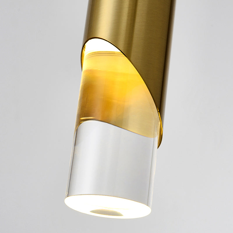 LED Mini Cilindri a cilindri Lighting Forma lampada a soffitto in metallo in tonalità acrilica trasparente