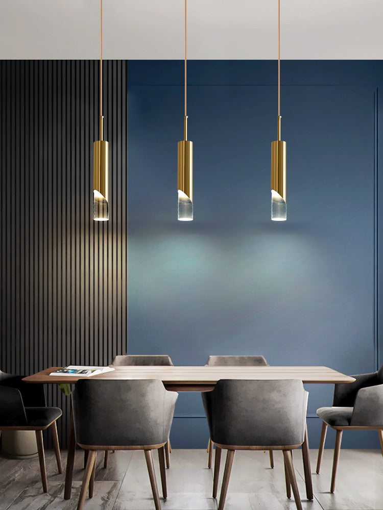 LED Mini Cilindri a cilindri Lighting Forma lampada a soffitto in metallo in tonalità acrilica trasparente