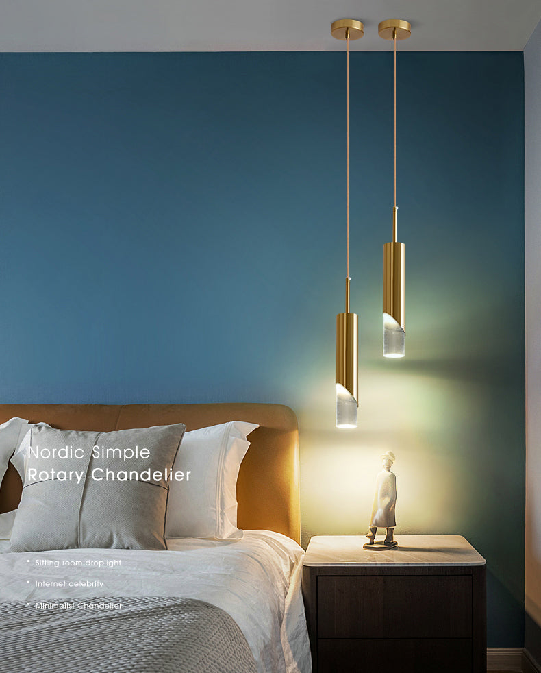 LED Mini Cilindri a cilindri Lighting Forma lampada a soffitto in metallo in tonalità acrilica trasparente