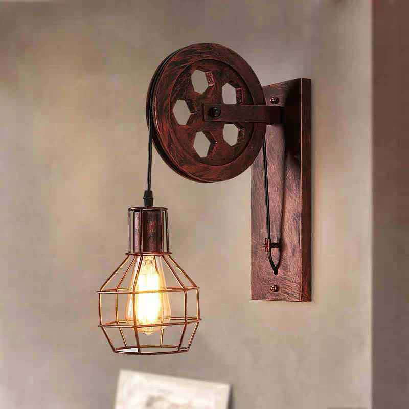 Vintage industriel Poullerie Plug-In Murne d'éclairage Metallic Mur Mur Sconce éclairage pour le restaurant