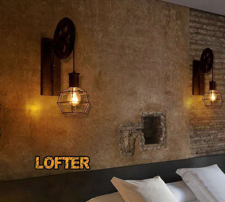 Vintage industriel Poullerie Plug-In Murne d'éclairage Metallic Mur Mur Sconce éclairage pour le restaurant