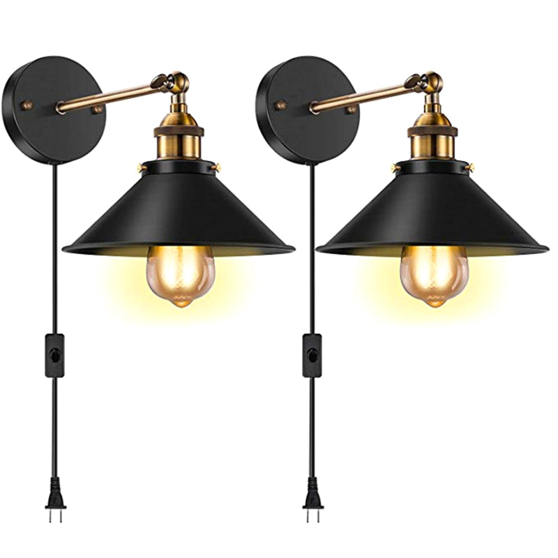 Retro Industrial Style Wandleuchte Beleuchtungskörper Metallische Wandleuchten für Bett