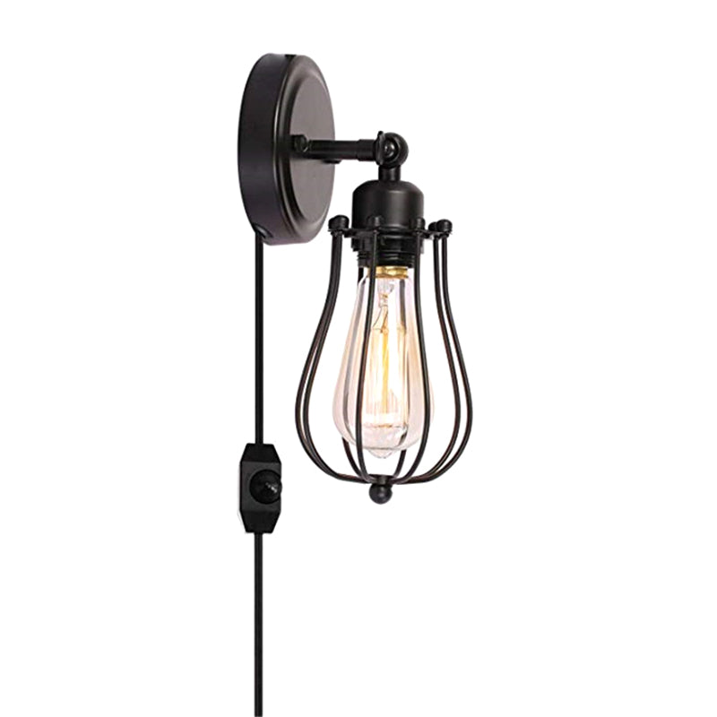 Retro Industrial Style Wandleuchte Beleuchtungskörper Metallische Wandleuchten für Bett