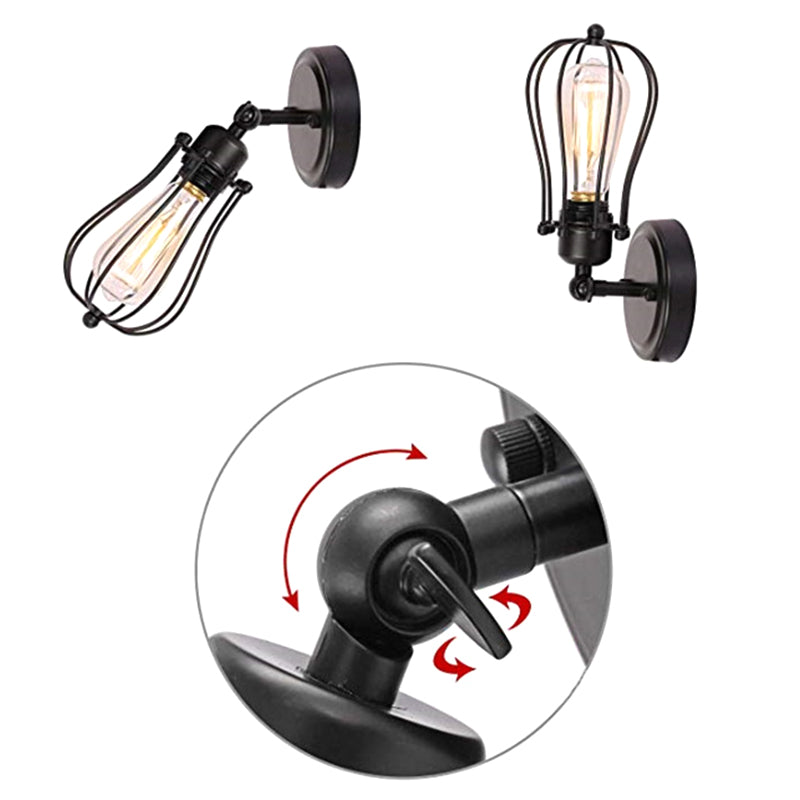 Retro Industrial Style Wandleuchte Beleuchtungskörper Metallische Wandleuchten für Bett