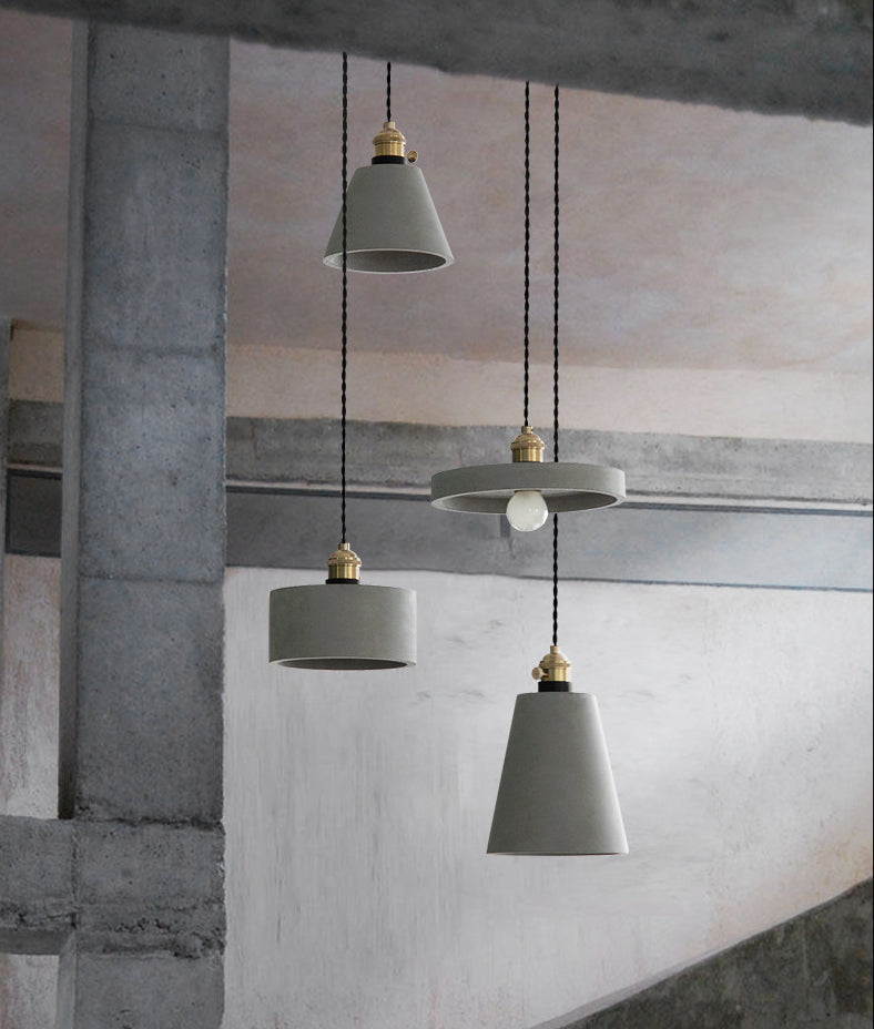 Luce a soffitto a sospensione geometrica Stile minimalista in stile Grigio Apco sospeso Luce a sospensione