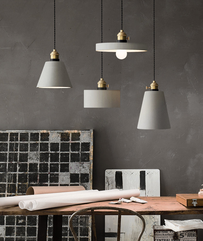 Luce a soffitto a sospensione geometrica Stile minimalista in stile Grigio Apco sospeso Luce a sospensione